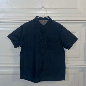 Hippytree Button Up Woven - L - Dark Blue - Great Condition